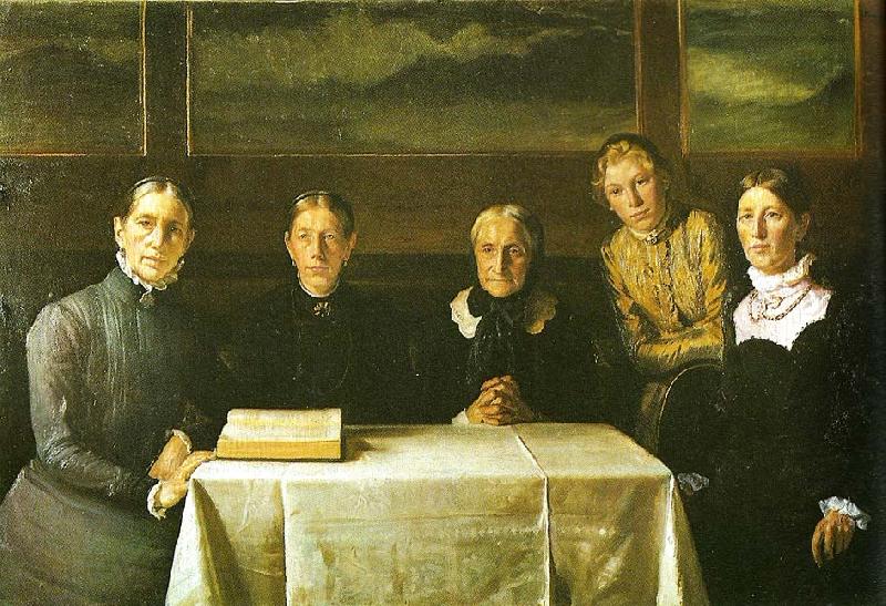 Michael Ancher det brondumske familiebillede Spain oil painting art